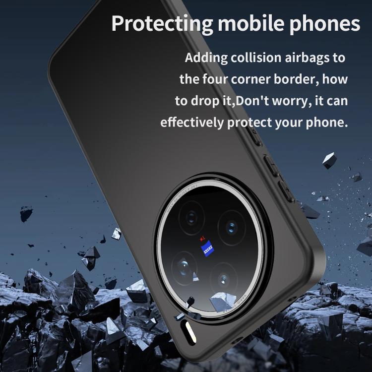 For vivo X200S Fanying Series PC Hybrid TPU Translucent Frosted Phone Case