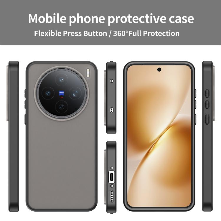 For vivo X200S Fanying Series PC Hybrid TPU Translucent Frosted Phone Case