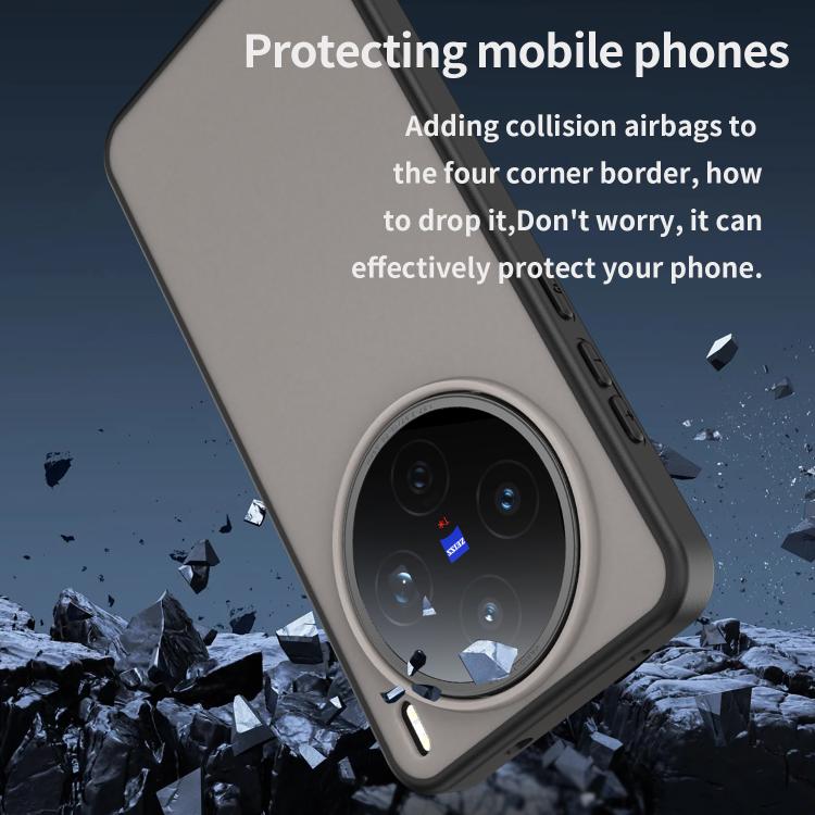For vivo X200S Fanying Series PC Hybrid TPU Translucent Frosted Phone Case