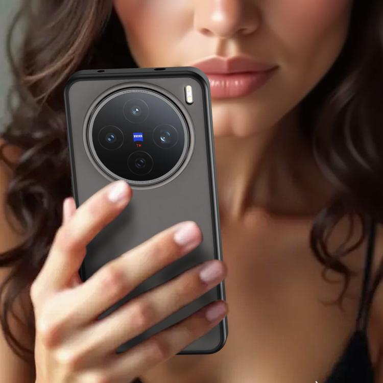 For vivo X200S Fanying Series PC Hybrid TPU Translucent Frosted Phone Case