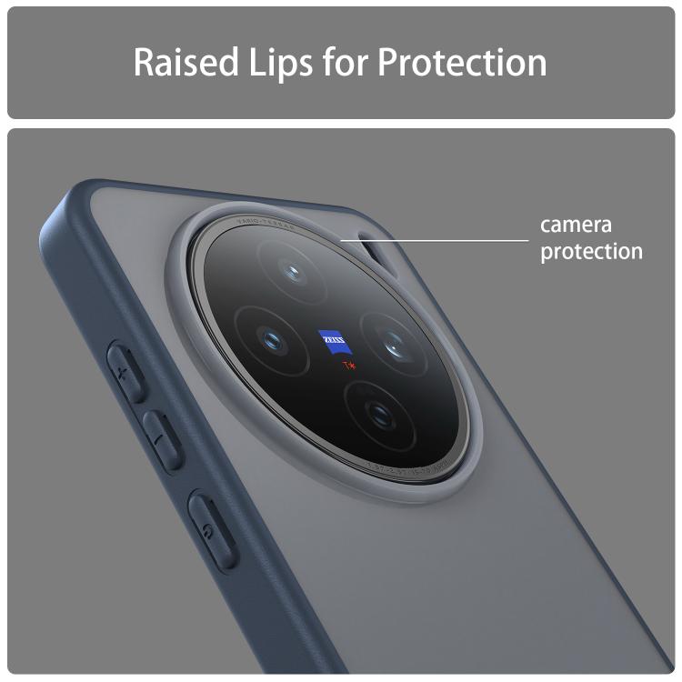 For vivo X200S Fanying Series PC Hybrid TPU Translucent Frosted Phone Case