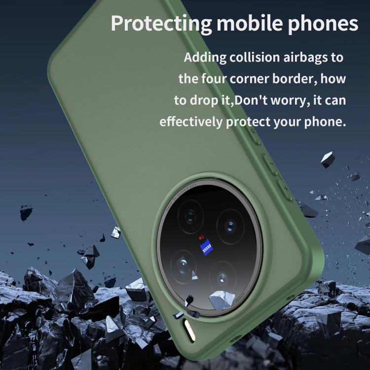 For vivo X200S Fanying Series PC Hybrid TPU Translucent Frosted Phone Case