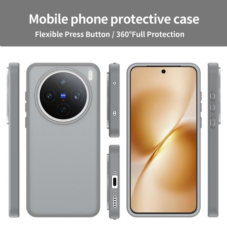 For vivo X200S Fanying Series PC Hybrid TPU Translucent Frosted Phone Case