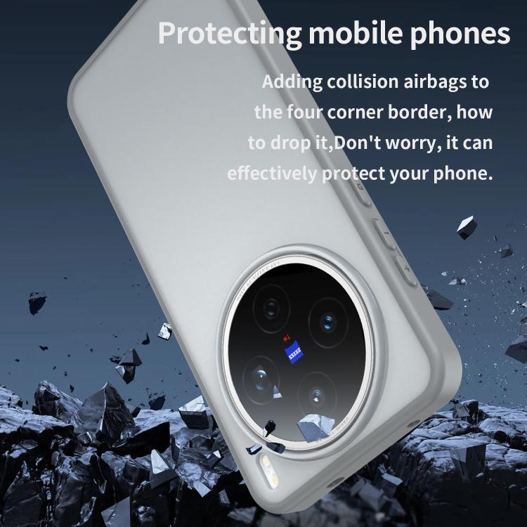 For vivo X200S Fanying Series PC Hybrid TPU Translucent Frosted Phone Case