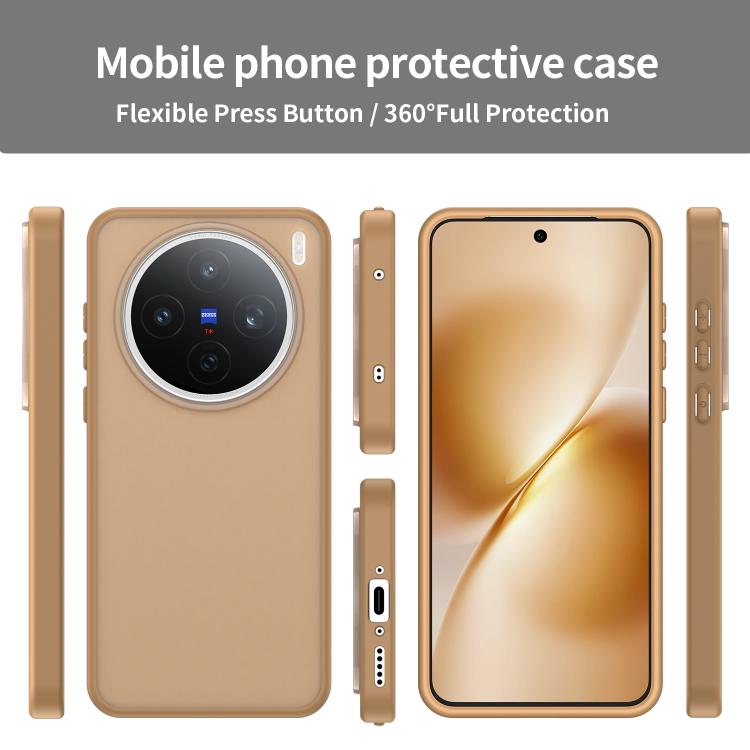 For vivo X200S Fanying Series PC Hybrid TPU Translucent Frosted Phone Case