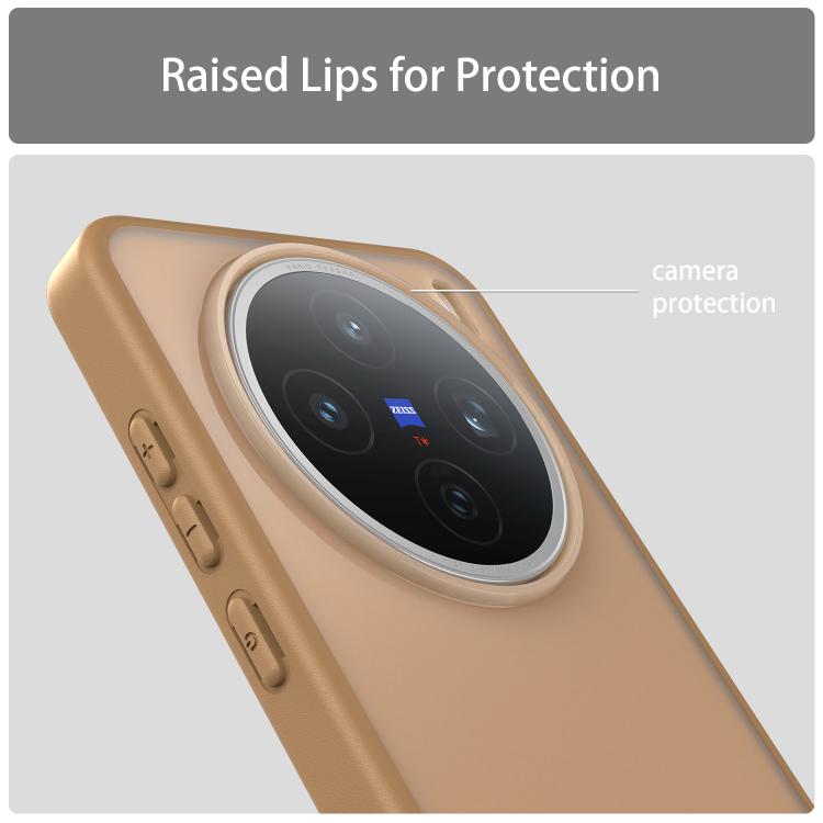 For vivo X200S Fanying Series PC Hybrid TPU Translucent Frosted Phone Case