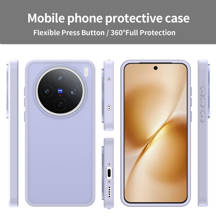 For vivo X200S Fanying Series PC Hybrid TPU Translucent Frosted Phone Case