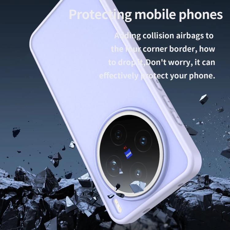 For vivo X200S Fanying Series PC Hybrid TPU Translucent Frosted Phone Case