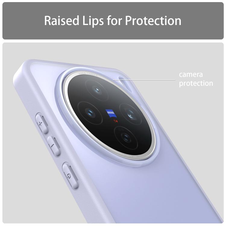 For vivo X200S Fanying Series PC Hybrid TPU Translucent Frosted Phone Case