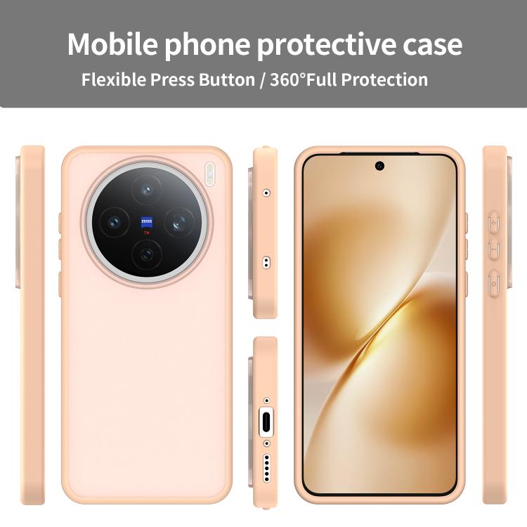 For vivo X200S Fanying Series PC Hybrid TPU Translucent Frosted Phone Case