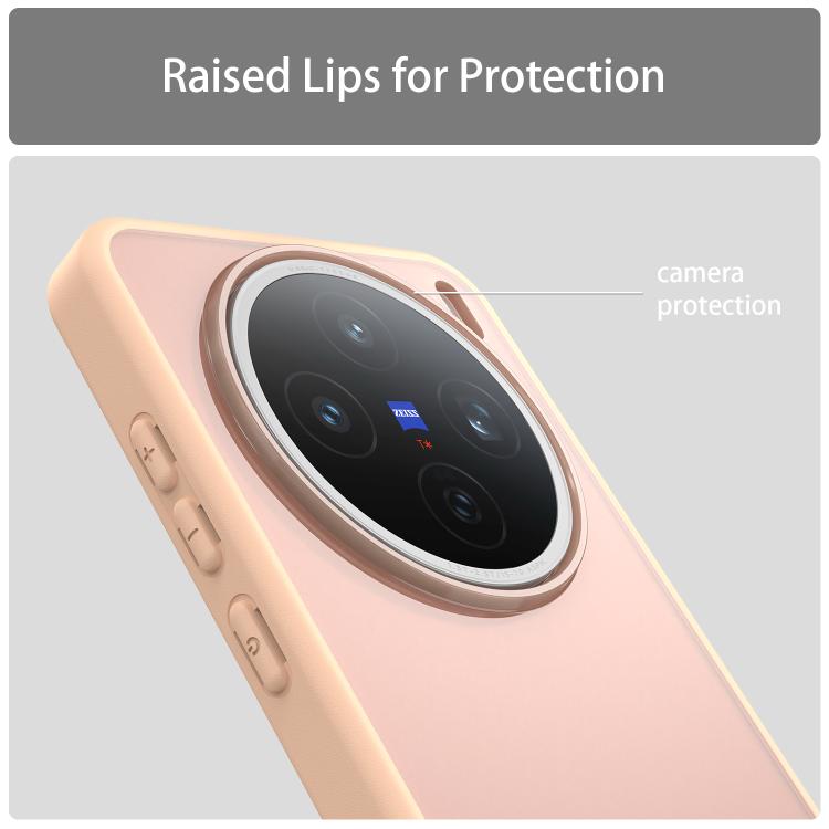 For vivo X200S Fanying Series PC Hybrid TPU Translucent Frosted Phone Case