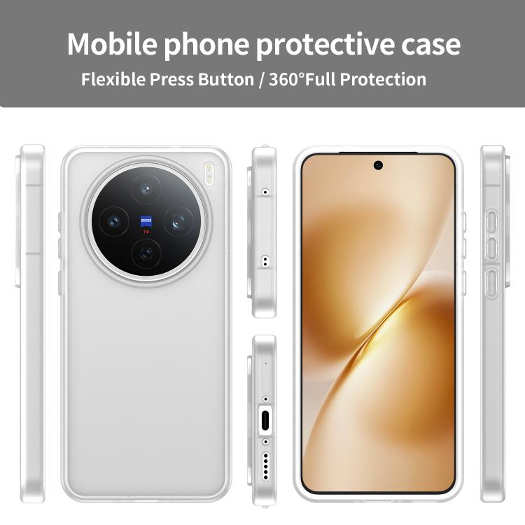 For vivo X200S Fanying Series PC Hybrid TPU Translucent Frosted Phone Case