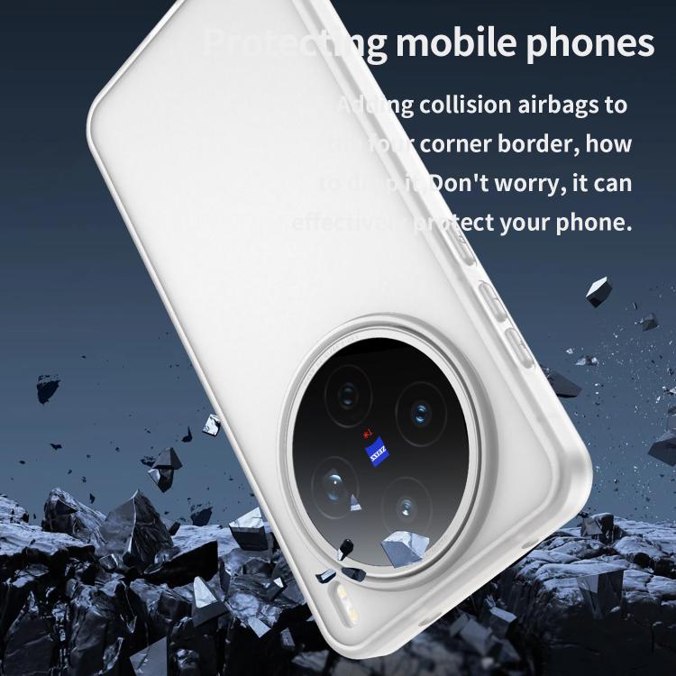 For vivo X200S Fanying Series PC Hybrid TPU Translucent Frosted Phone Case