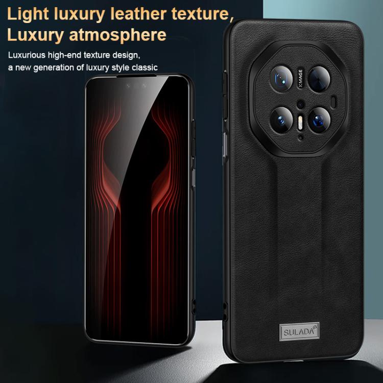 For Huawei Mate 70 RS Ultimate SULADA Shockproof TPU Hybrid Handmade Leather Precise Hole Phone Case