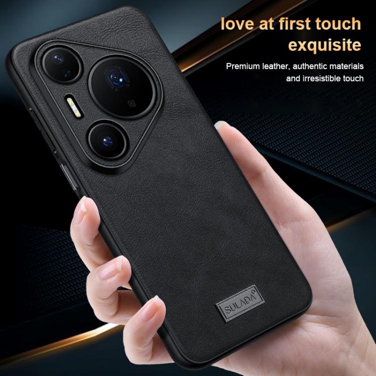 For Huawei Pura 80 Pro / Pura 80 Pro+ 5G SULADA Shockproof TPU Hybrid Handmade Leather Precise Hole Phone Case