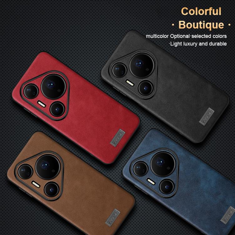 For Huawei Pura 80 5G SULADA Shockproof TPU Hybrid Handmade Leather Precise Hole Phone Case