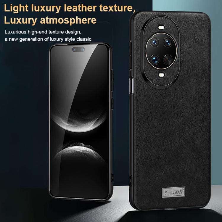 For Huawei nova 14 SULADA Shockproof TPU Hybrid Handmade Leather Precise Hole Phone Case