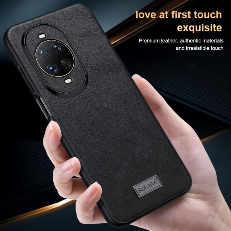 For Huawei nova 14 SULADA Shockproof TPU Hybrid Handmade Leather Precise Hole Phone Case