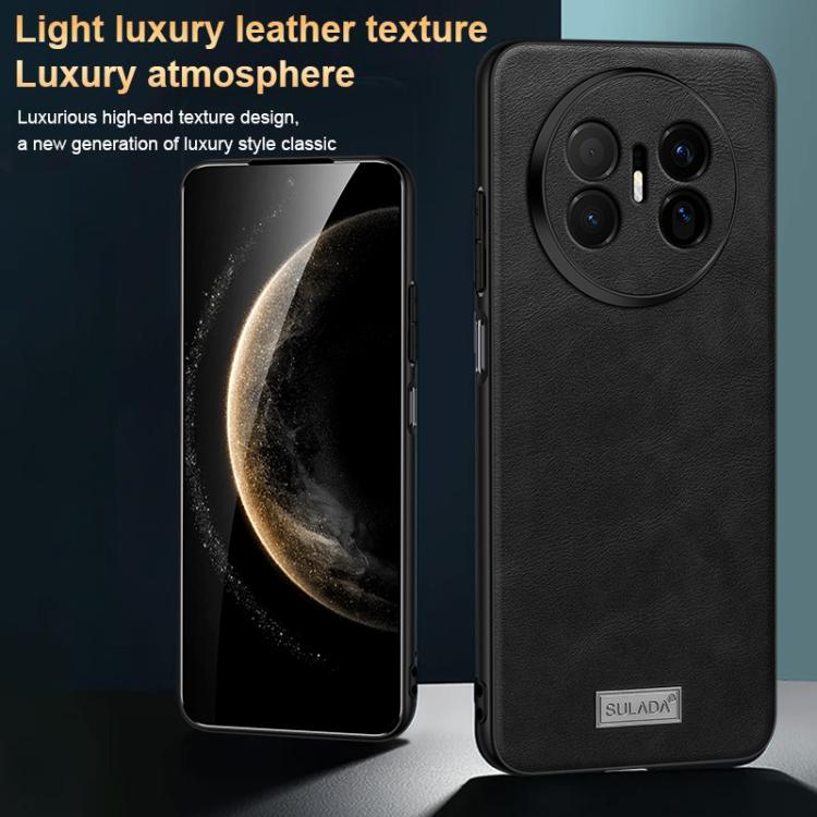 For Huawei Mate 70 Air 5G SULADA Shockproof TPU Hybrid Handmade Leather Precise Hole Phone Case