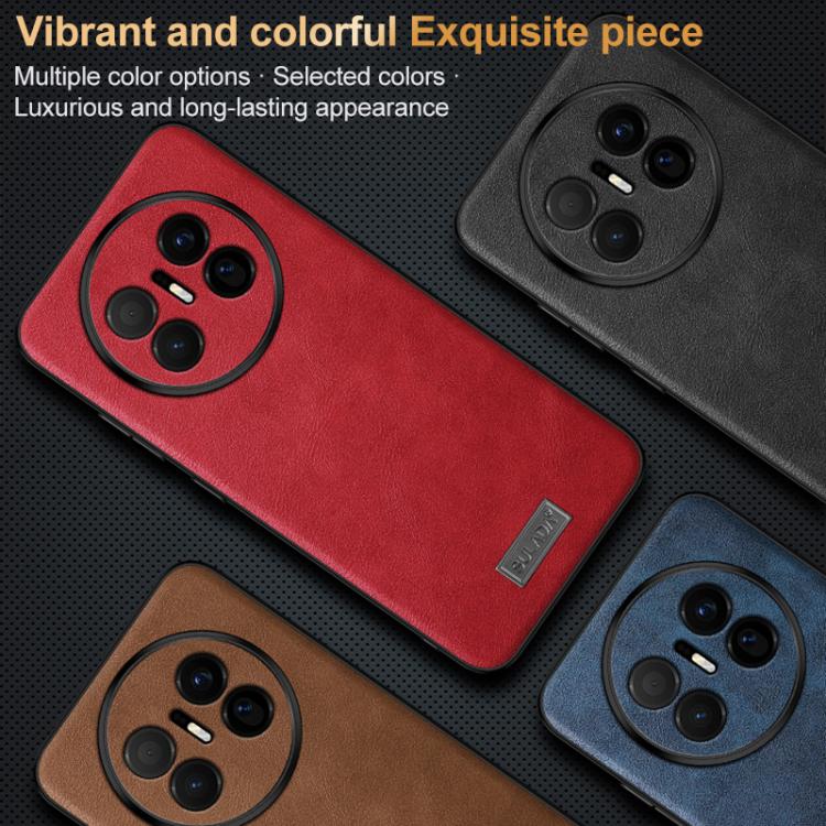 For Huawei Mate 70 Air 5G SULADA Shockproof TPU Hybrid Handmade Leather Precise Hole Phone Case