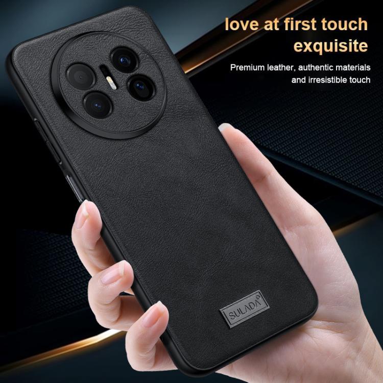 For Huawei Mate 70 Air 5G SULADA Shockproof TPU Hybrid Handmade Leather Precise Hole Phone Case