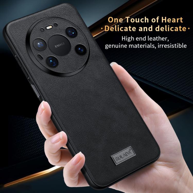 For Huawei Mate 80 Pro Max SULADA Shockproof TPU Hybrid Handmade Leather Precise Hole Phone Case