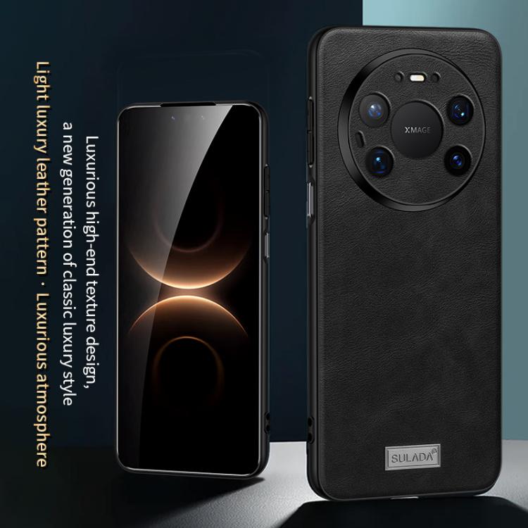 For Huawei Mate 80 Pro Max SULADA Shockproof TPU Hybrid Handmade Leather Precise Hole Phone Case