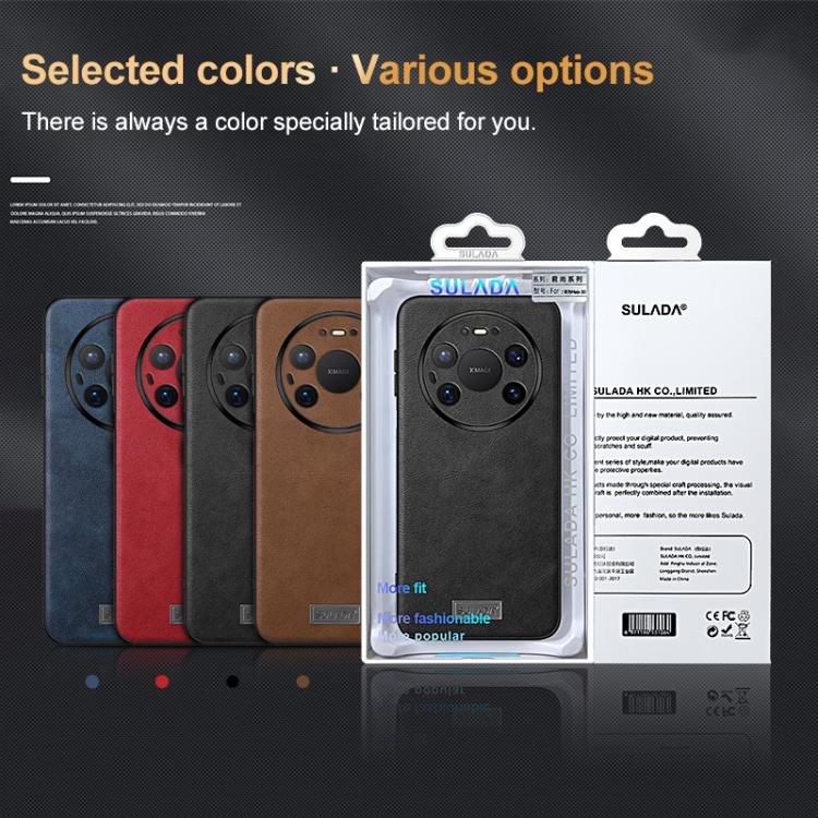 For Huawei Mate 80 Pro Max SULADA Shockproof TPU Hybrid Handmade Leather Precise Hole Phone Case