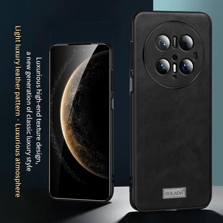 For Huawei Mate 70 SULADA Shockproof TPU Hybrid Handmade Leather Precise Hole Phone Case
