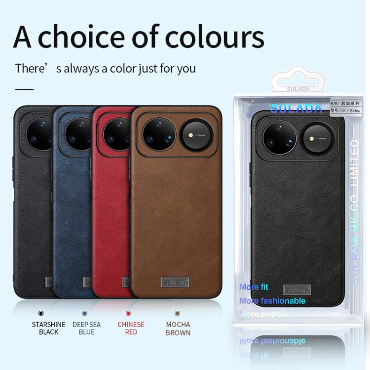 For Huawei Nova 15 SULADA Shockproof TPU Hybrid Handmade Leather Precise Hole Phone Case