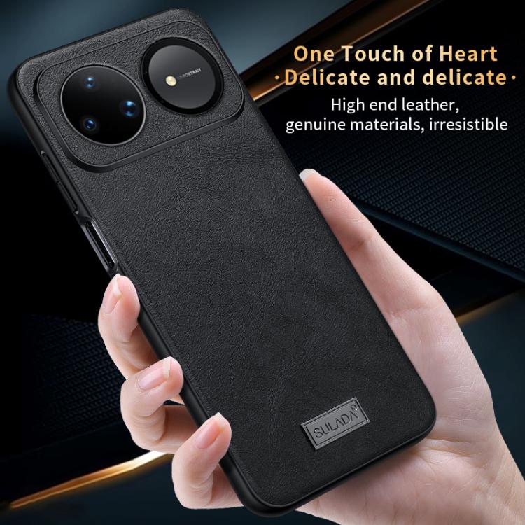 For Huawei Nova 15 Pro SULADA Shockproof TPU Hybrid Handmade Leather Precise Hole Phone Case