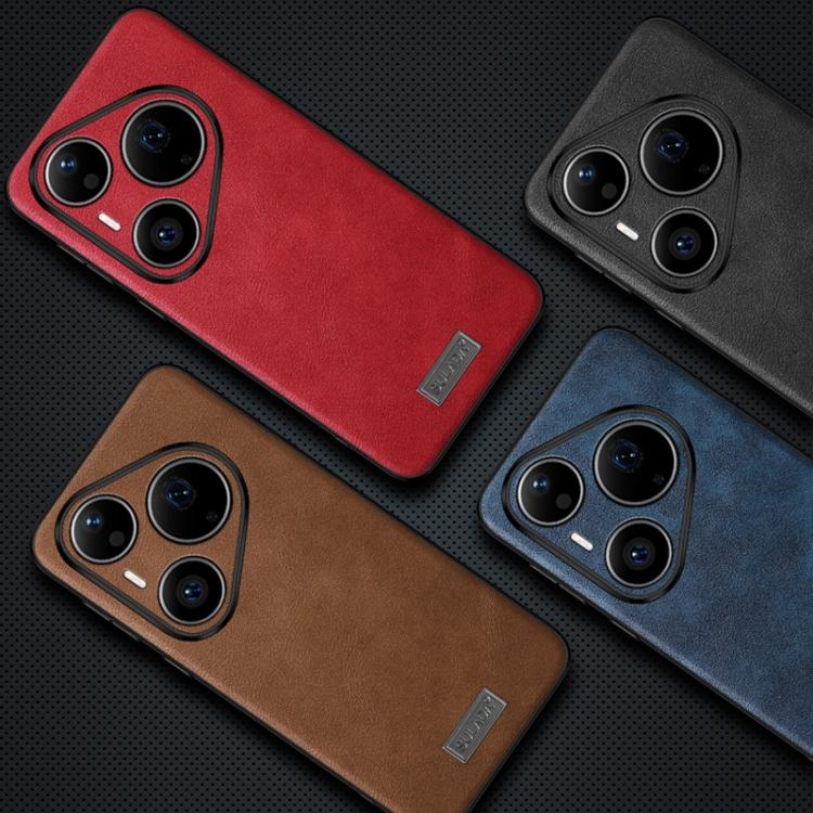 For Huawei Pura 90 Pro Max 5G SULADA Shockproof TPU Hybrid Handmade Leather Precise Hole Phone Case