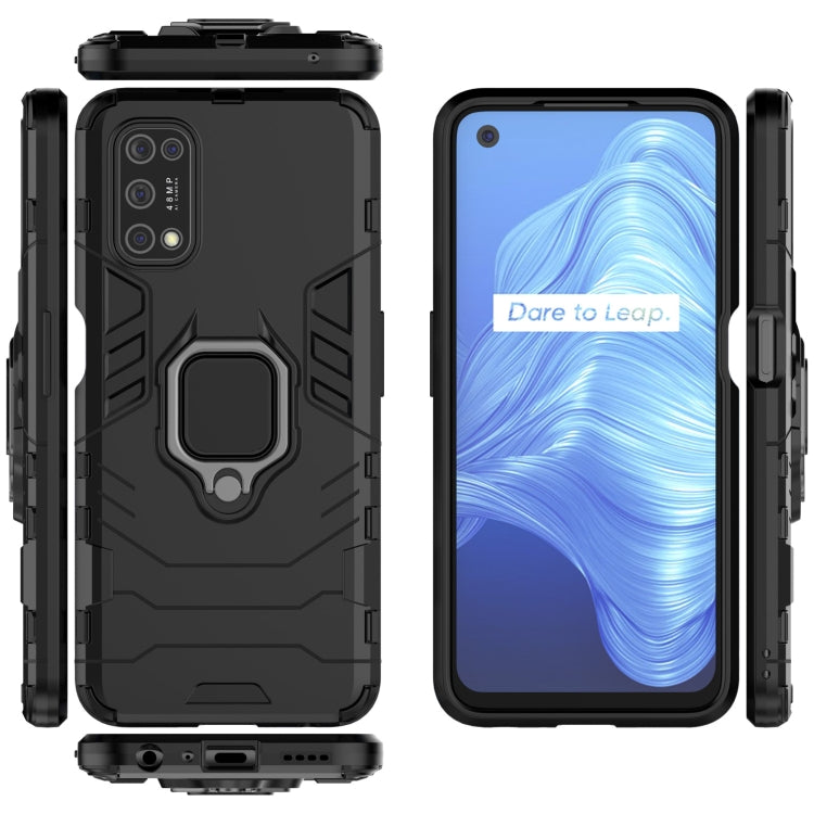 For OPPO Realme V5 5G PC + TPU Shockproof Protective Case with Magnetic Ring Holder