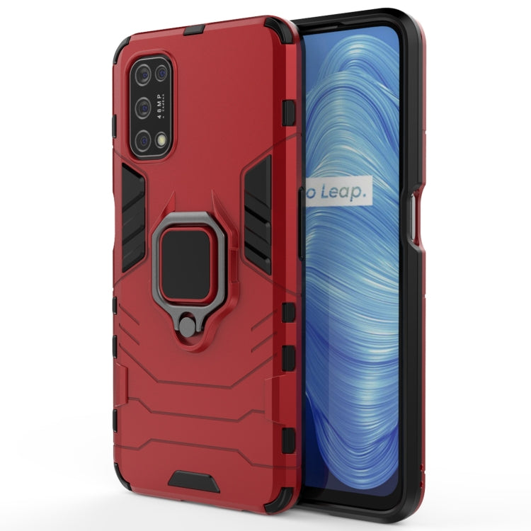For OPPO Realme V5 5G PC + TPU Shockproof Protective Case with Magnetic Ring Holder