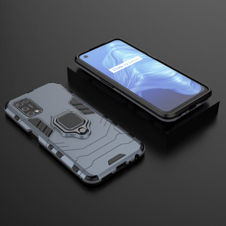 For OPPO Realme V5 5G PC + TPU Shockproof Protective Case with Magnetic Ring Holder