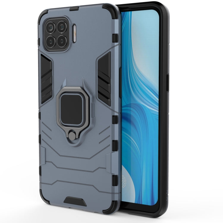 For OPPO F17 Pro PC + TPU Shockproof Protective Case with Magnetic Ring Holder
