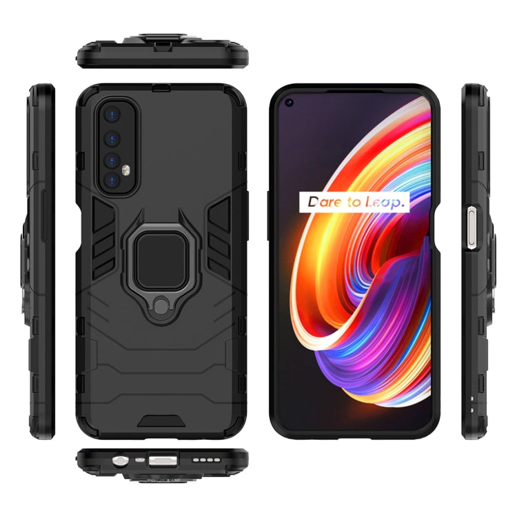 For OPPO Realme 7 PC + TPU Shockproof Protective Case with Magnetic Ring Holder