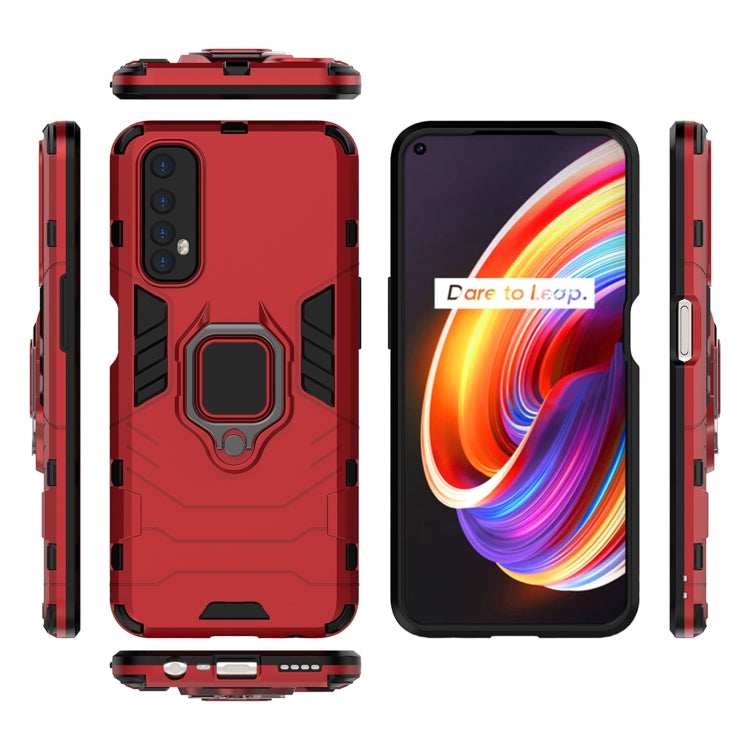 For OPPO Realme 7 PC + TPU Shockproof Protective Case with Magnetic Ring Holder