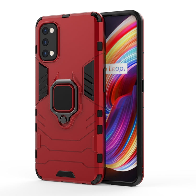 For OPPO Realme 7 Pro PC + TPU Shockproof Protective Case with Magnetic Ring Holder