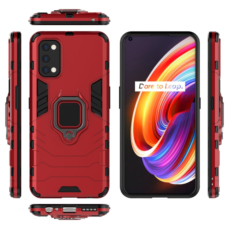 For OPPO Realme 7 Pro PC + TPU Shockproof Protective Case with Magnetic Ring Holder