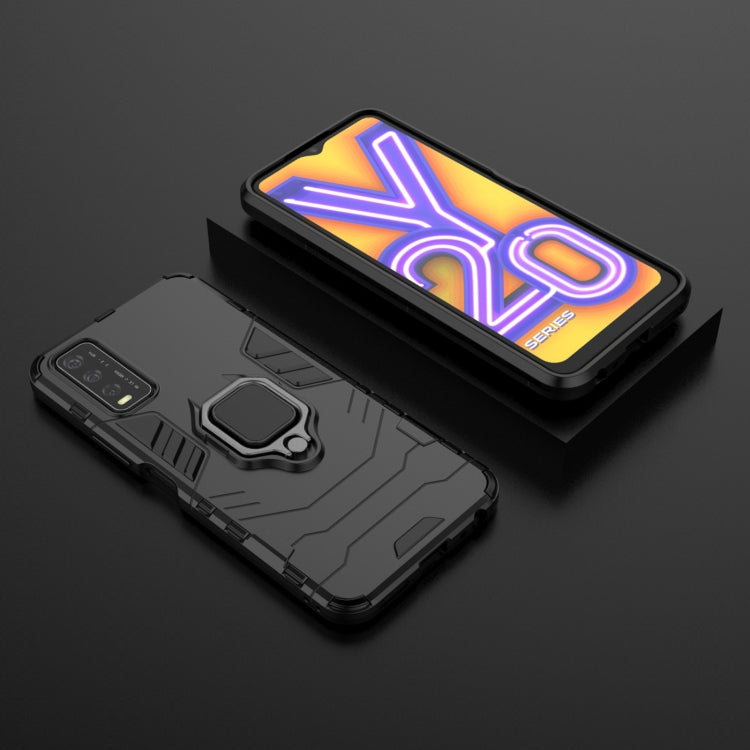 For Vivo Y20 PC + TPU Shockproof Protective Case with Magnetic Ring Holder