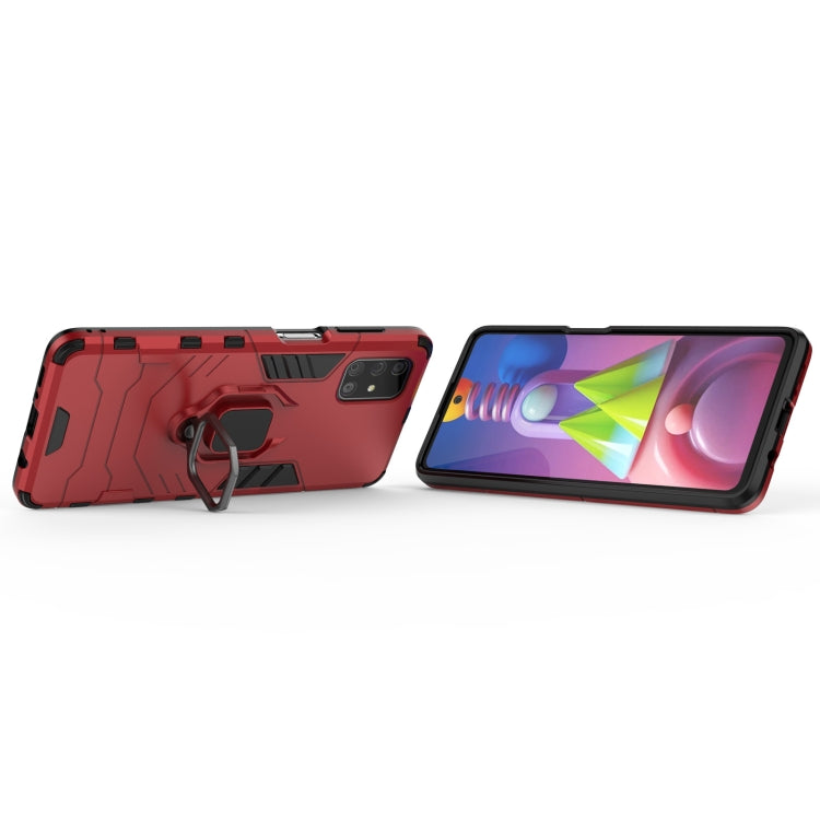 For Samsung Galaxy M51 PC + TPU Shockproof Protective Case with Magnetic Ring Holder