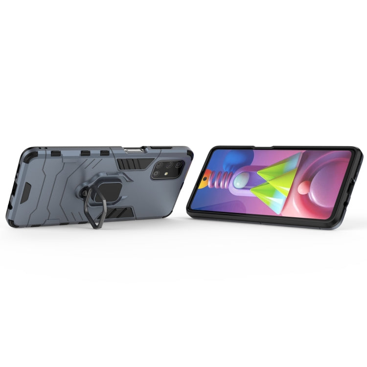 For Samsung Galaxy M51 PC + TPU Shockproof Protective Case with Magnetic Ring Holder