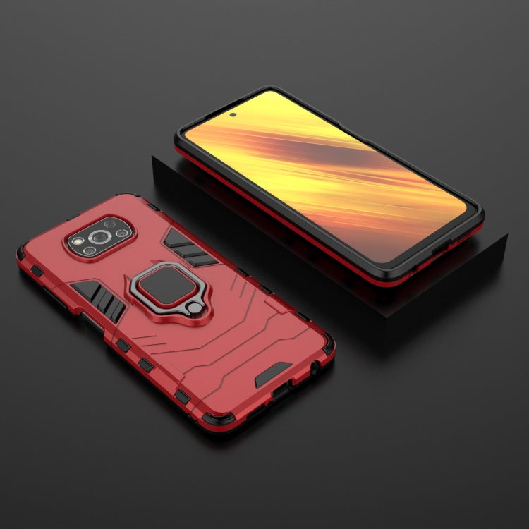 For Xiaomi Poco X3 NFC PC + TPU Shockproof Protective Case with Magnetic Ring Holder