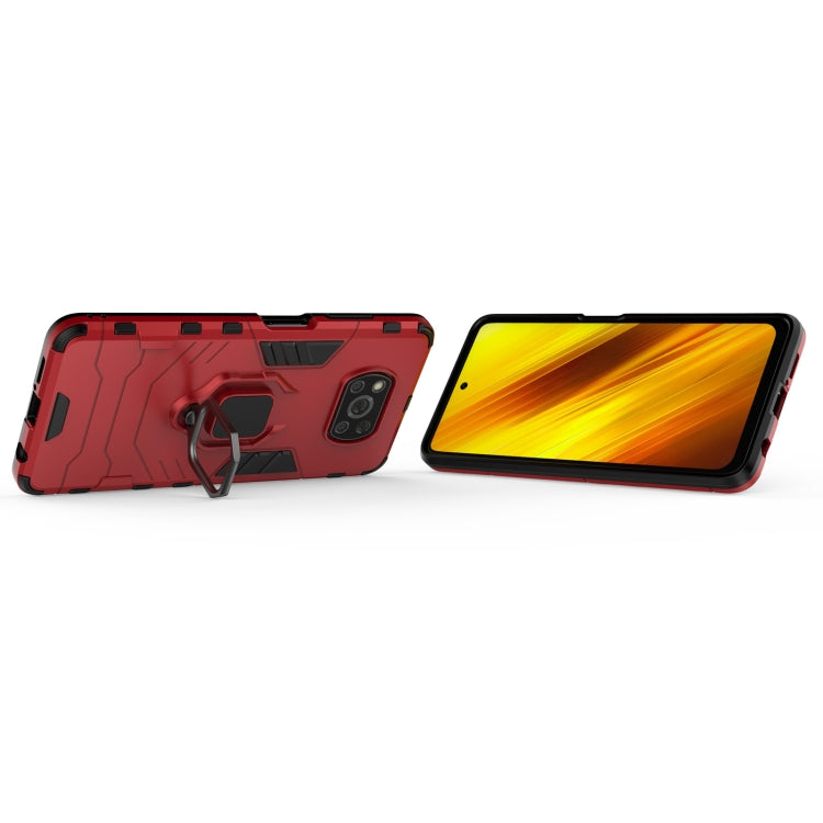 For Xiaomi Poco X3 NFC PC + TPU Shockproof Protective Case with Magnetic Ring Holder
