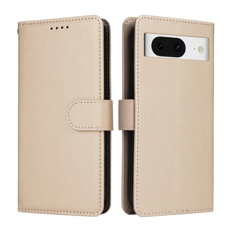 For Google Pixel 8 Litchi Texture RFID Blocking 3-Card Wallet Leather Phone Case