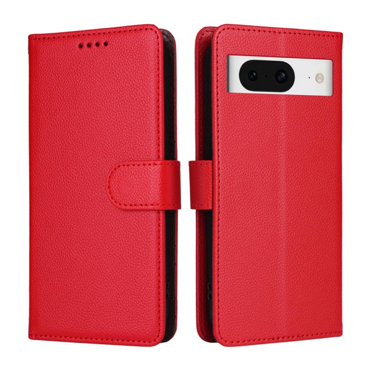 For Google Pixel 8 Litchi Texture RFID Blocking 3-Card Wallet Leather Phone Case