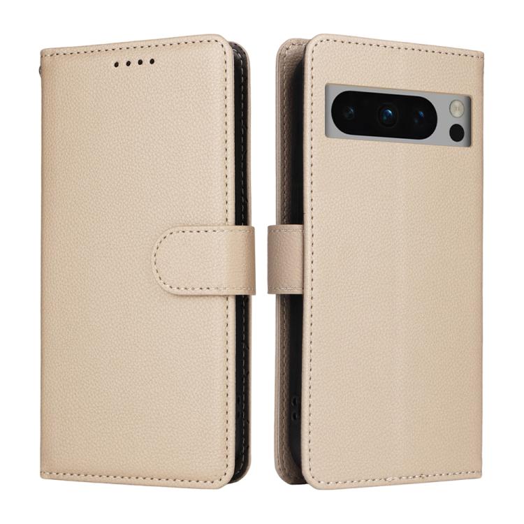 For Google Pixel 8 Pro Litchi Texture RFID Blocking 3-Card Wallet Leather Phone Case