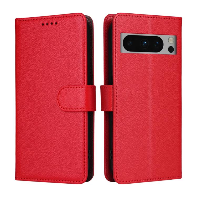 For Google Pixel 8 Pro Litchi Texture RFID Blocking 3-Card Wallet Leather Phone Case