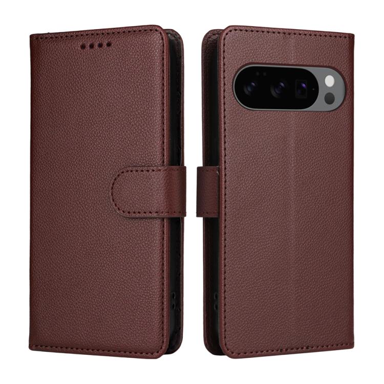 For Google Pixel 9 / 9 Pro / 10 / 10 Pro Litchi Texture RFID Blocking 3-Card Wallet Leather Phone Case
